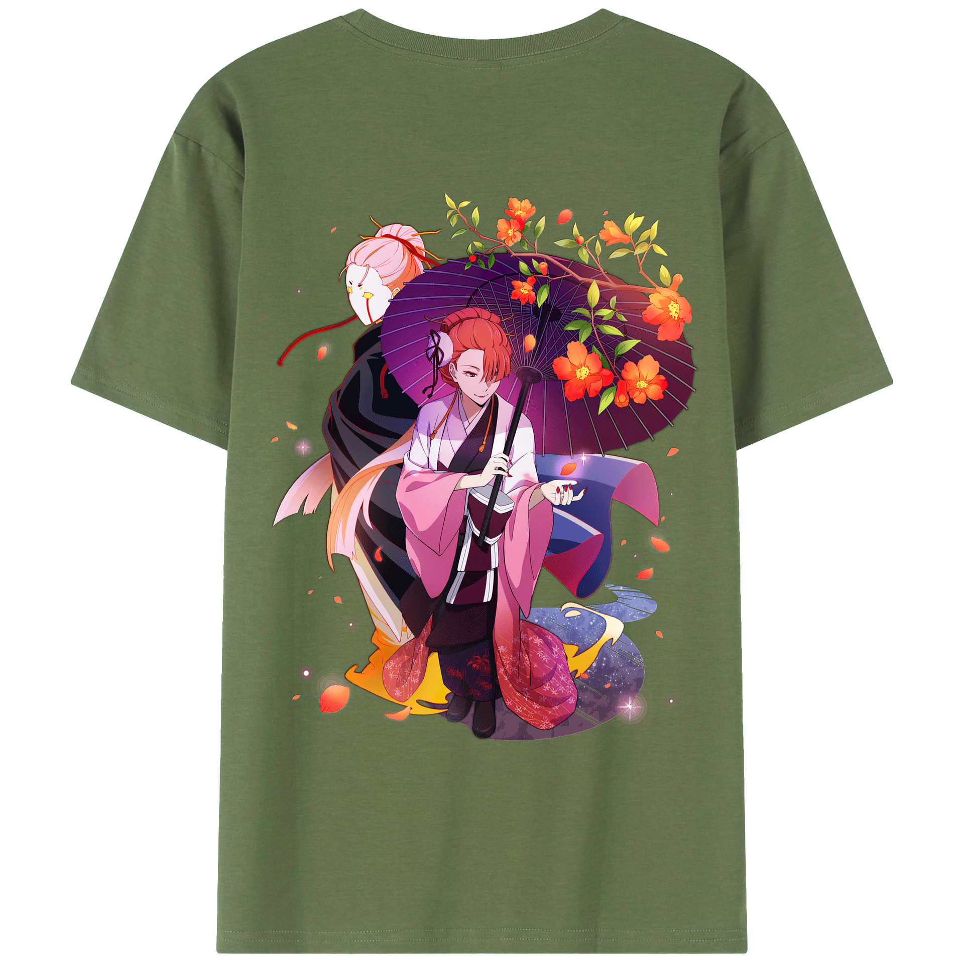 （画像用） 文豪ストレイドッグス Bungo Stray Dogs 綿100％ メンズ半袖Tシャツ（バックプリント） 通気性